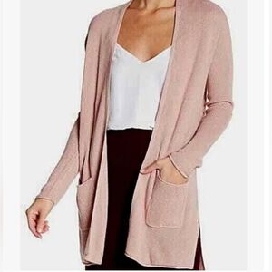 Philosophy Blush Pink Open Front Cardigan, Size XS
